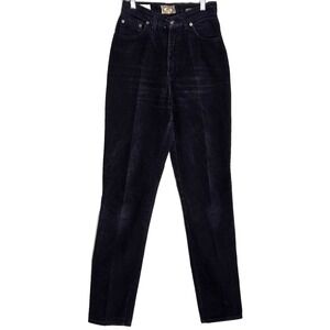 Vintage 90s Express Jeans Skinny Womens Size 5/6‎ Black Denim High Rise Classic